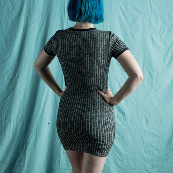 FOREVER 21 | Slub Knit T-Shirt Bodycon Dress - Picture 3 of 3